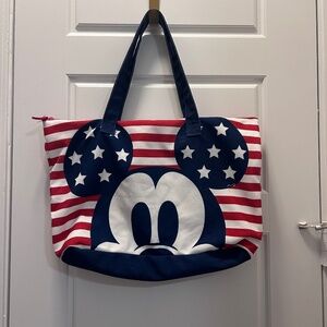 Disney Parks Mickey Mouse Americana Foldable Tote Bag
